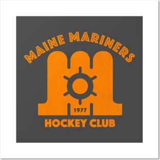 Vintage Maine Mariners Hockey 1977 Posters and Art